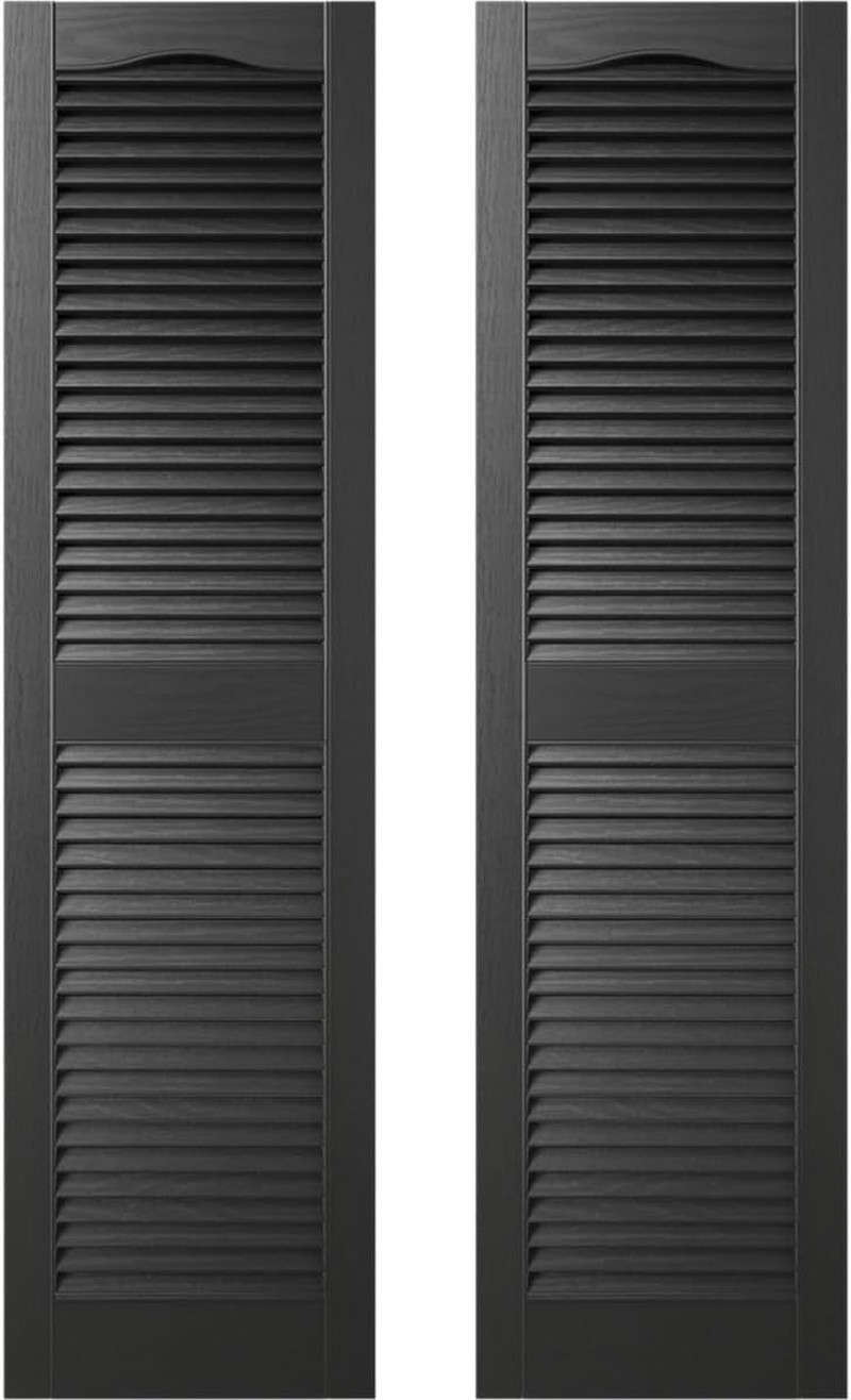 14.5 In. W X 43 In. H , Standard Cathedral Top Center Mullion, Open Louver Shutt