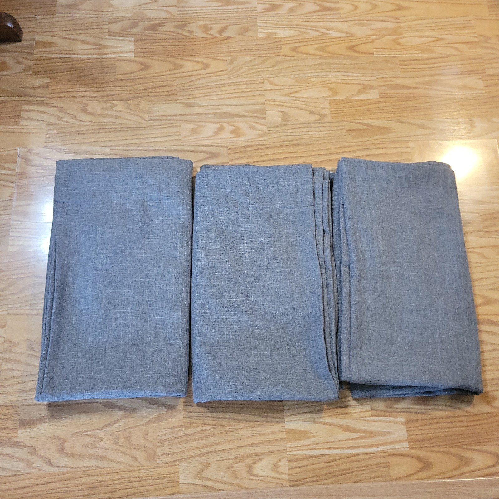 3 West Elm Gray With Blackout Layer Drapes Panels Curtains 100% Polyester 48×84