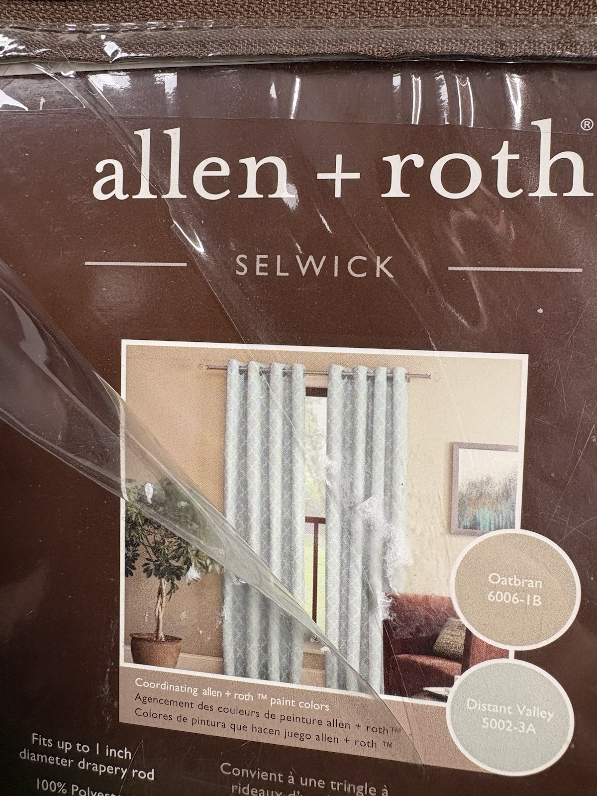 Allen & Roth Selwick Grommet Top Panel-52x84in- Blue-0672002