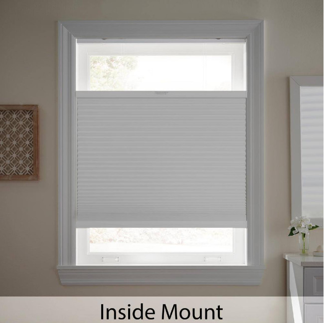 Shadow White Cordless Blackout Cellular Shades – 43.75 in. W x 64 in. L