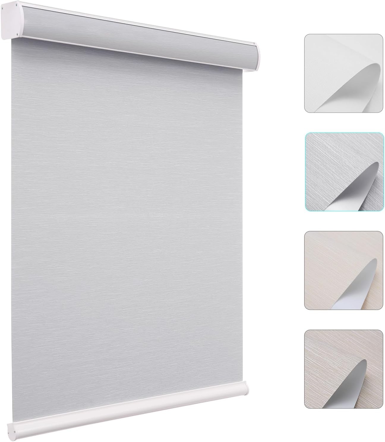 CUSTOM SIZE Cordless Waterproof Window Blinds 100% Blackout Roller Shades Blinds