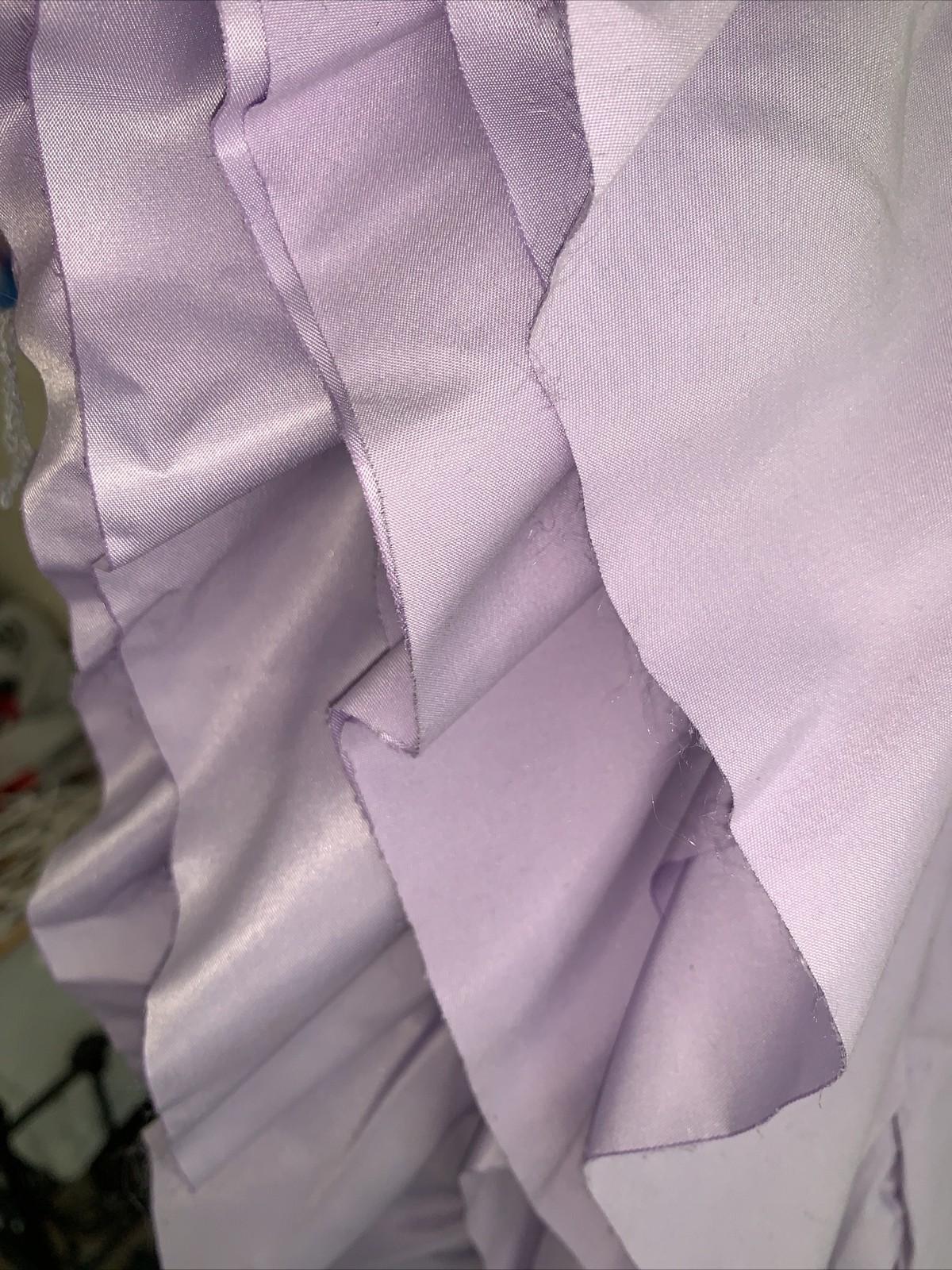 Lush Decor Reyna Window Ruffle Curtain Lilac Set Of Two, 54×84 Each Panel