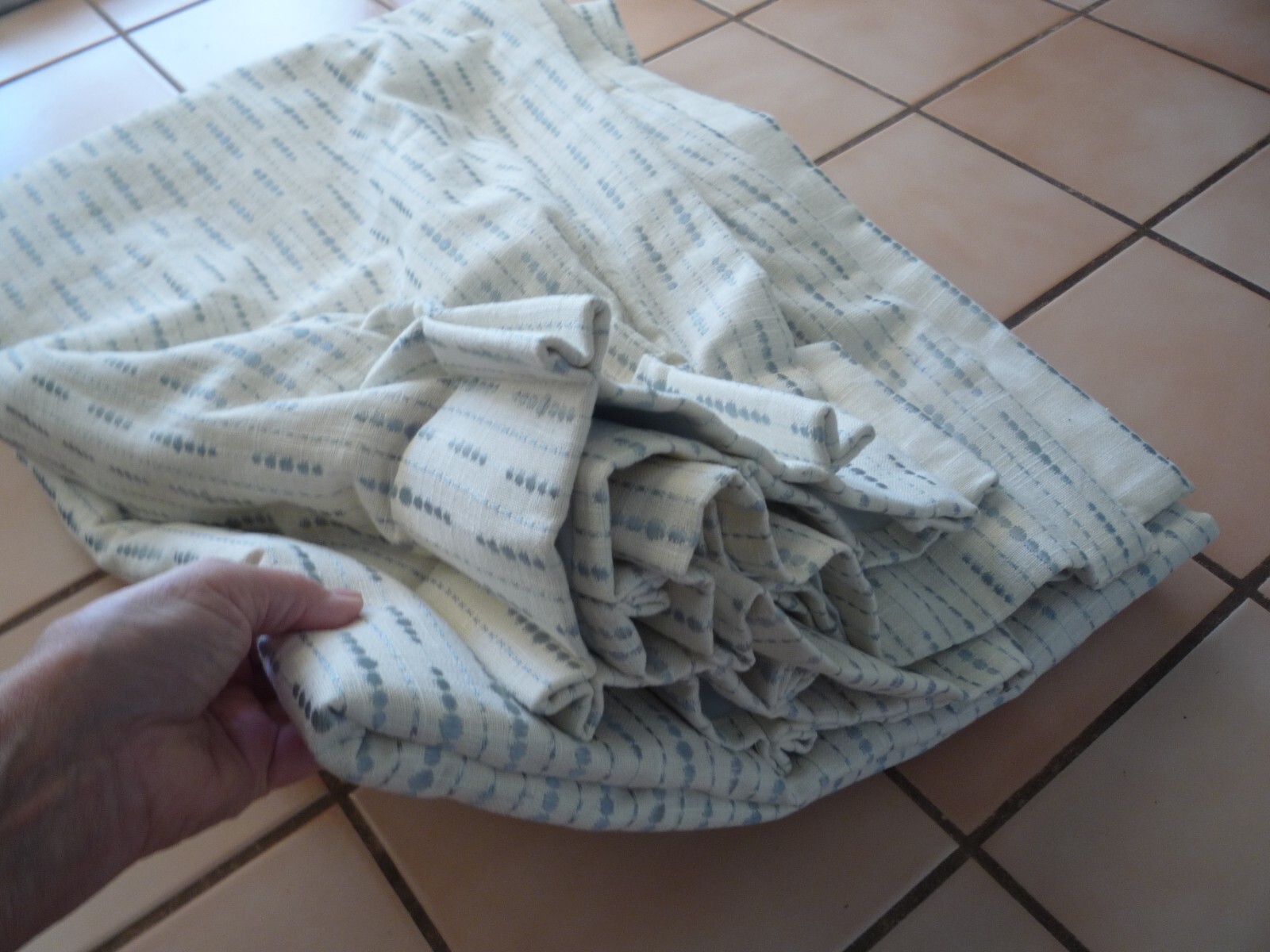 CUSTOM MADE LINEN DOUBLE LINED BLACKOUT PLEATED DRAPE 39″X109″ PANEL GORGEOUS