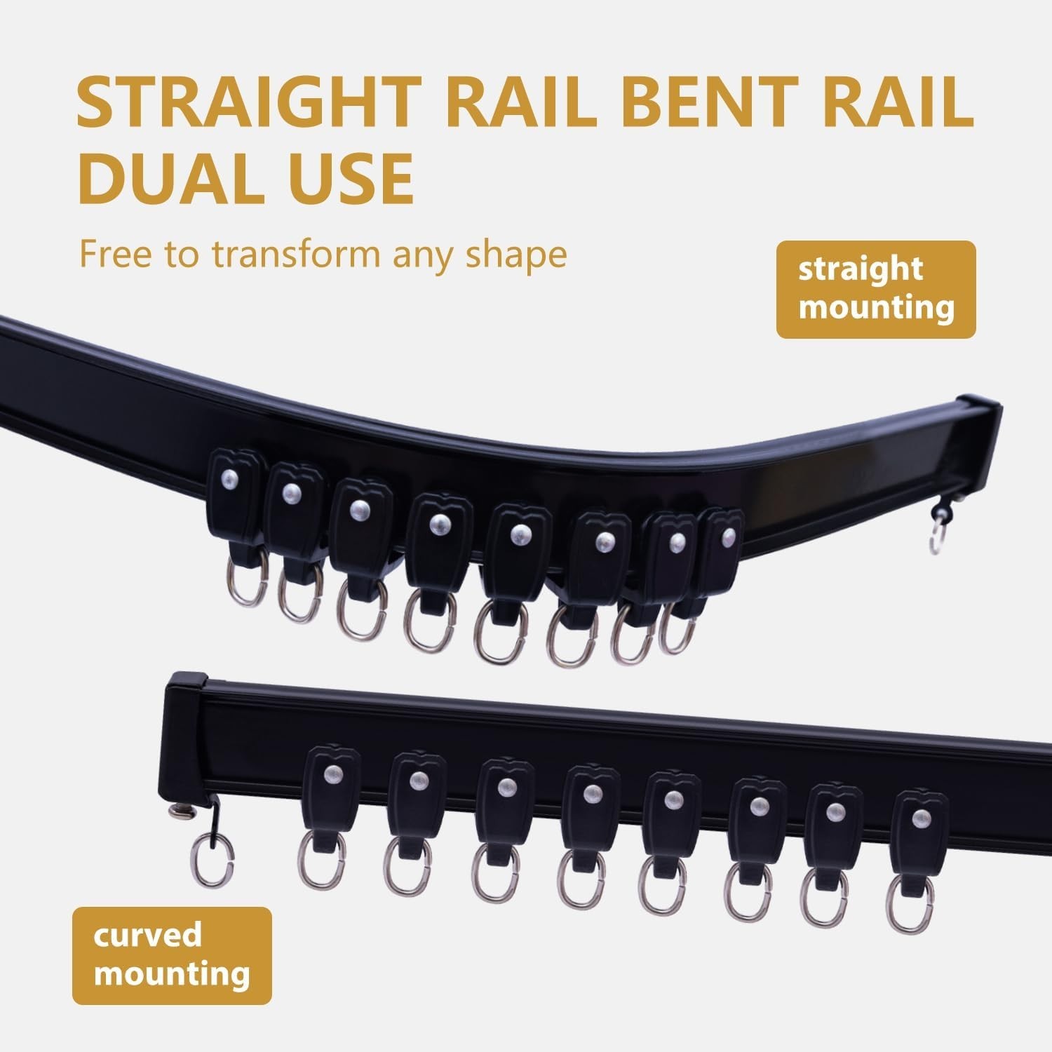 Heavy-Duty Curtain Rail – Customizable Space Divider for Home and Outdoors