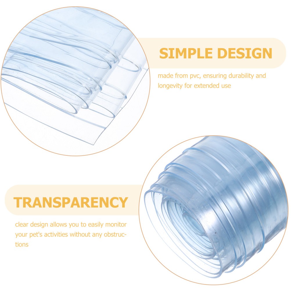 Transparent Dog Door Flap Replacement Plastic Strip Kennel House