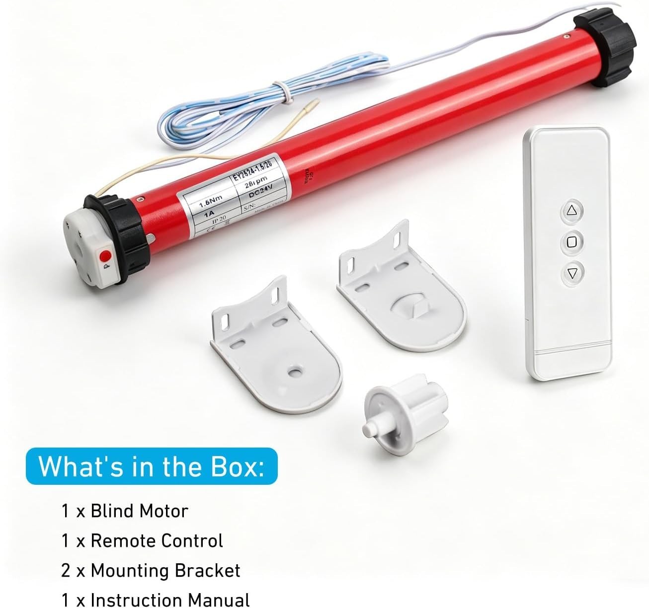 Smart 24V Roller Blinds Motor Kit for Sheer Shades – Alexa & Google Compatible