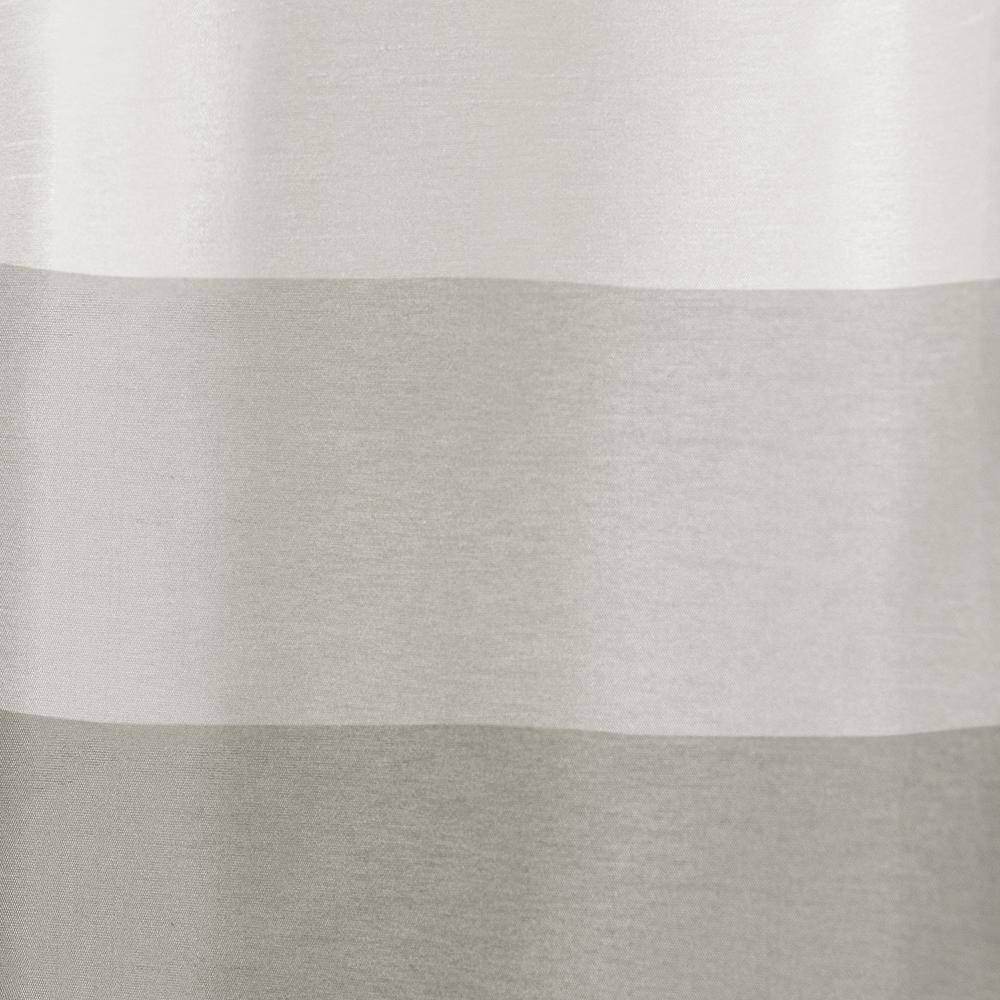 Chateau Dove Grey Stripe Light Filtering Grommet Top Curtain, 54 In. W X 84 In.