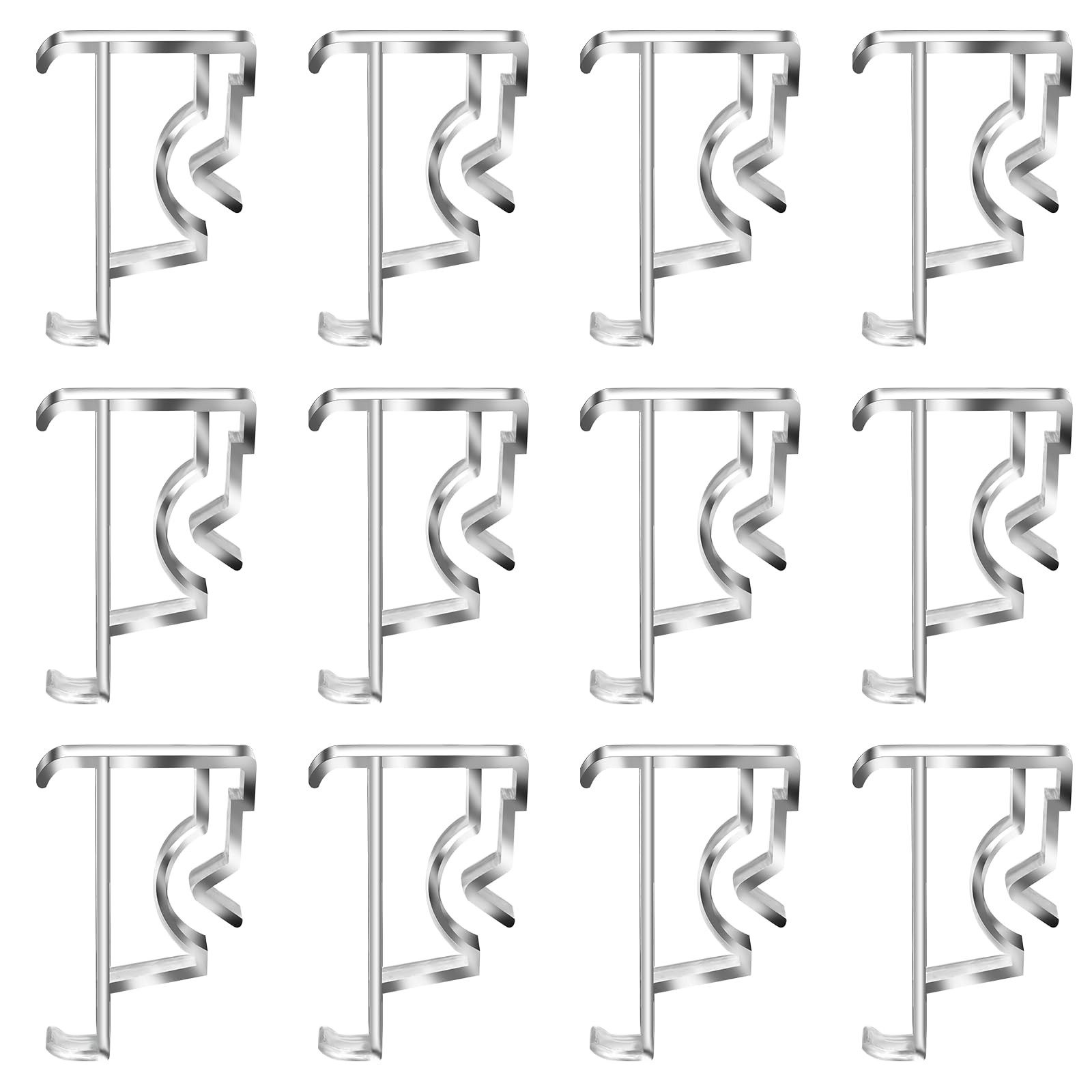 12 Pcs Valance Blind Clips Replacement Clear 2 Inch Plastic one size, 12pcs