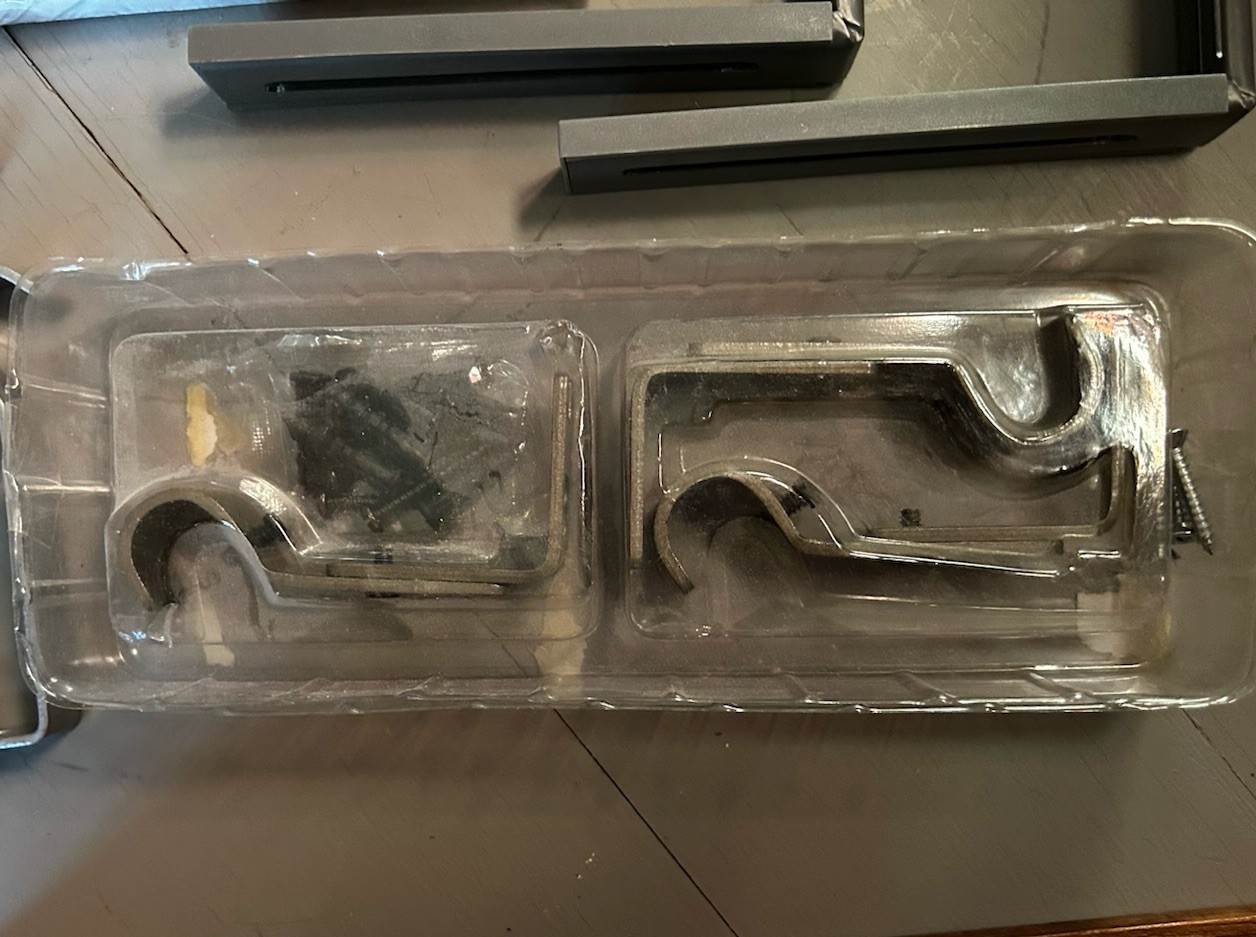 Assorted Curtain Rod Hardware Brackets 4 Pounds