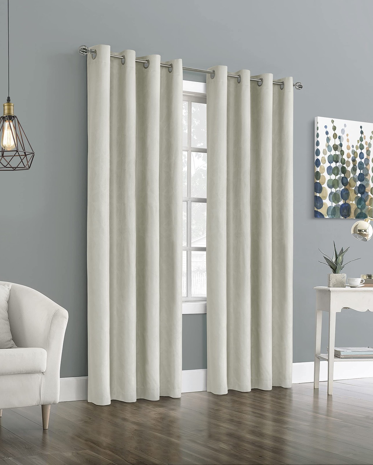 Emerald Total Blackout Jacquard Grommet Curtain Panel 52 X 108 In W