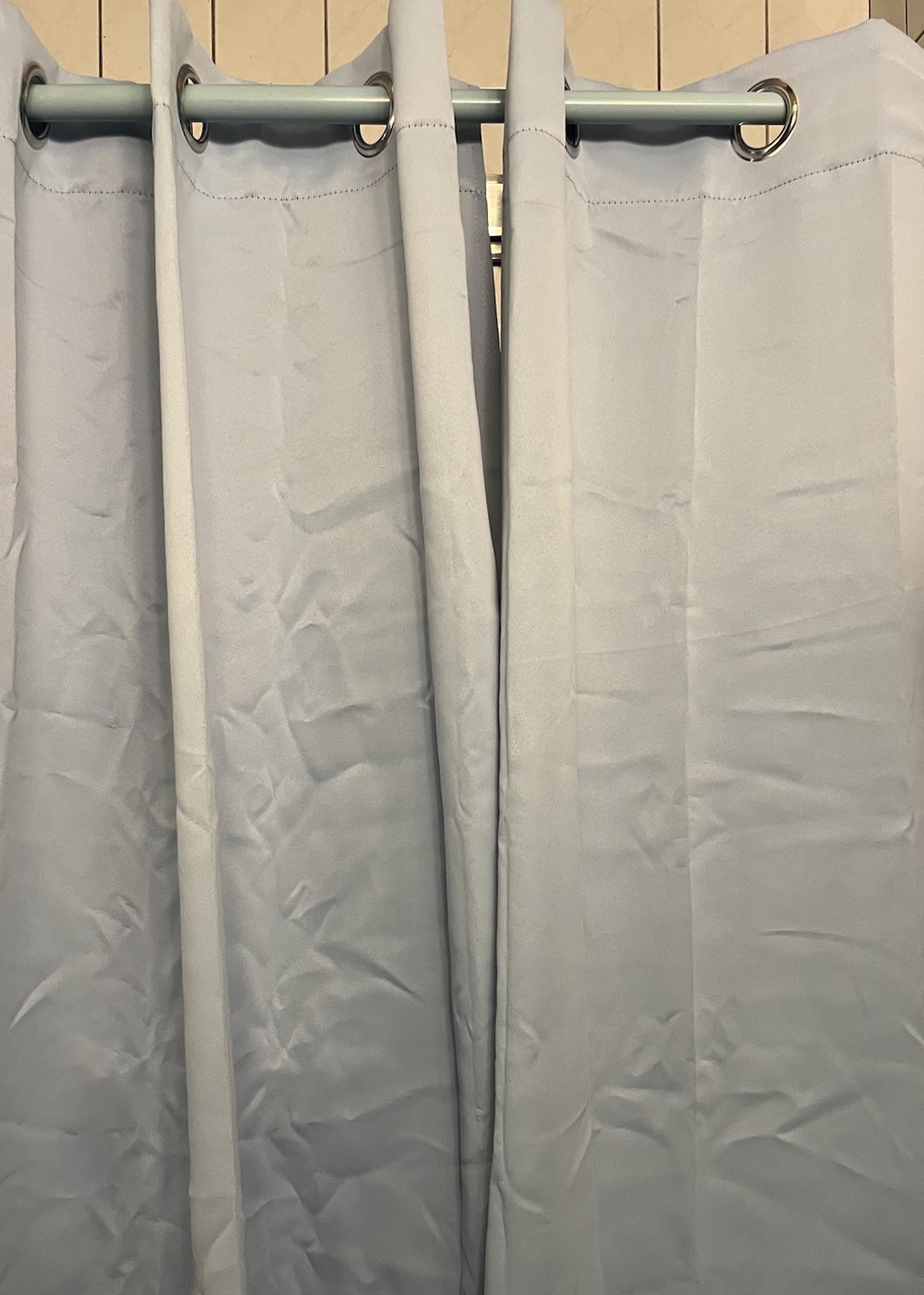 Light Blue Drapes Muilee 38” x 54” Each Panel Shiny Opaque