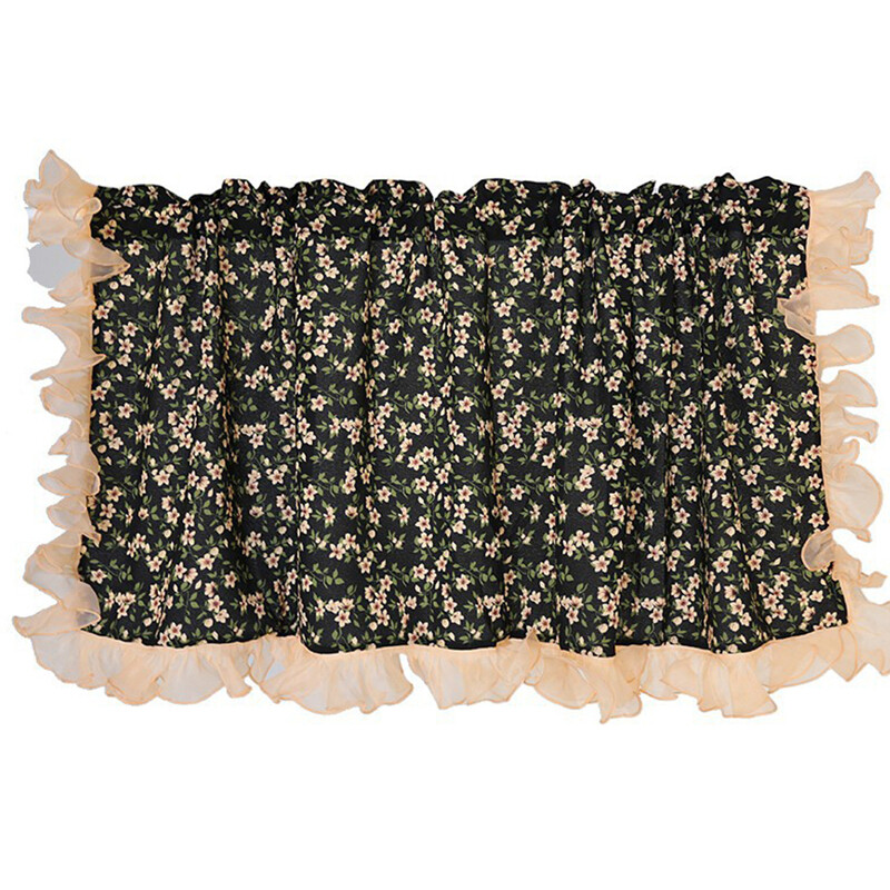 Ruffles Floral Modern Short Curtain Window Kitchen Valance Drape Home Decor 1PC