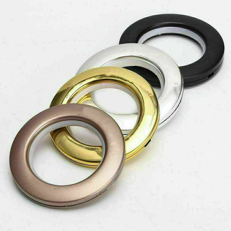 1-40 Pcs Curtain Eyelet Ring Snap For Blinds Drapery Circle Slide Clip Grommet