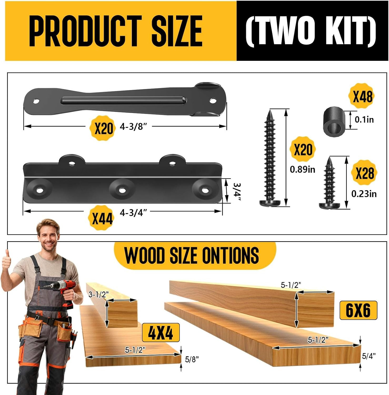 Louver Bracket Kit – Deck Sunblind System Brackets,Louver Hardware Kit,Holds up