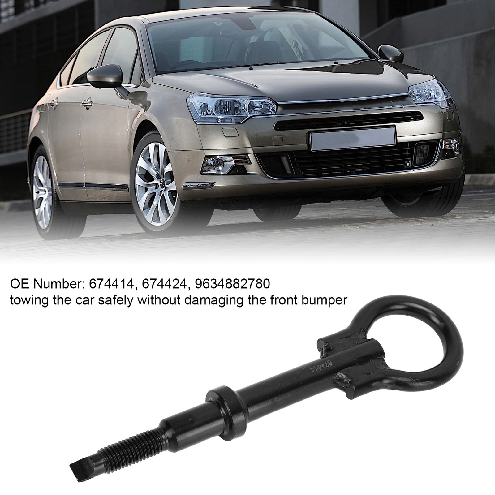 Replacement Tow Hook 674414 Steel Alloy For C2 C3 C5 GXRN