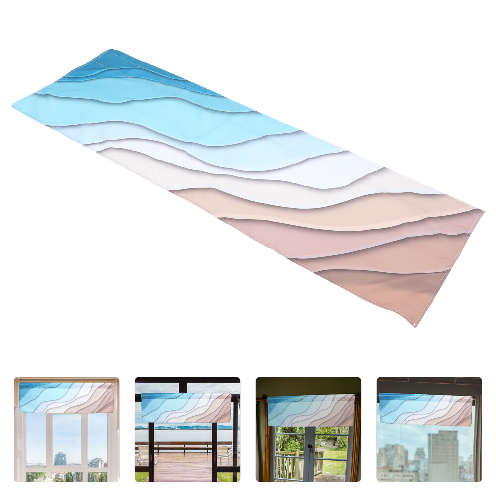 Curtain Valances Bathroom Windows Kitchen Short Small Curtains Ocean 137x45cm