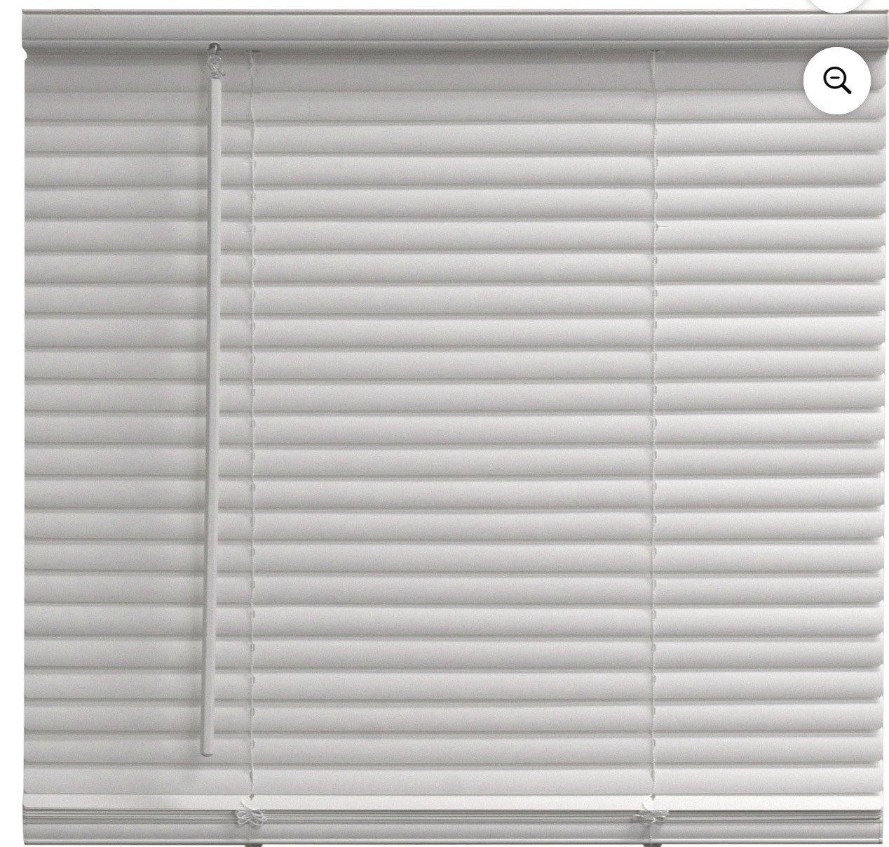 Mainstay Cordless 1″ Vinyl Room Darkening Blinds 35”W x 72” L – White