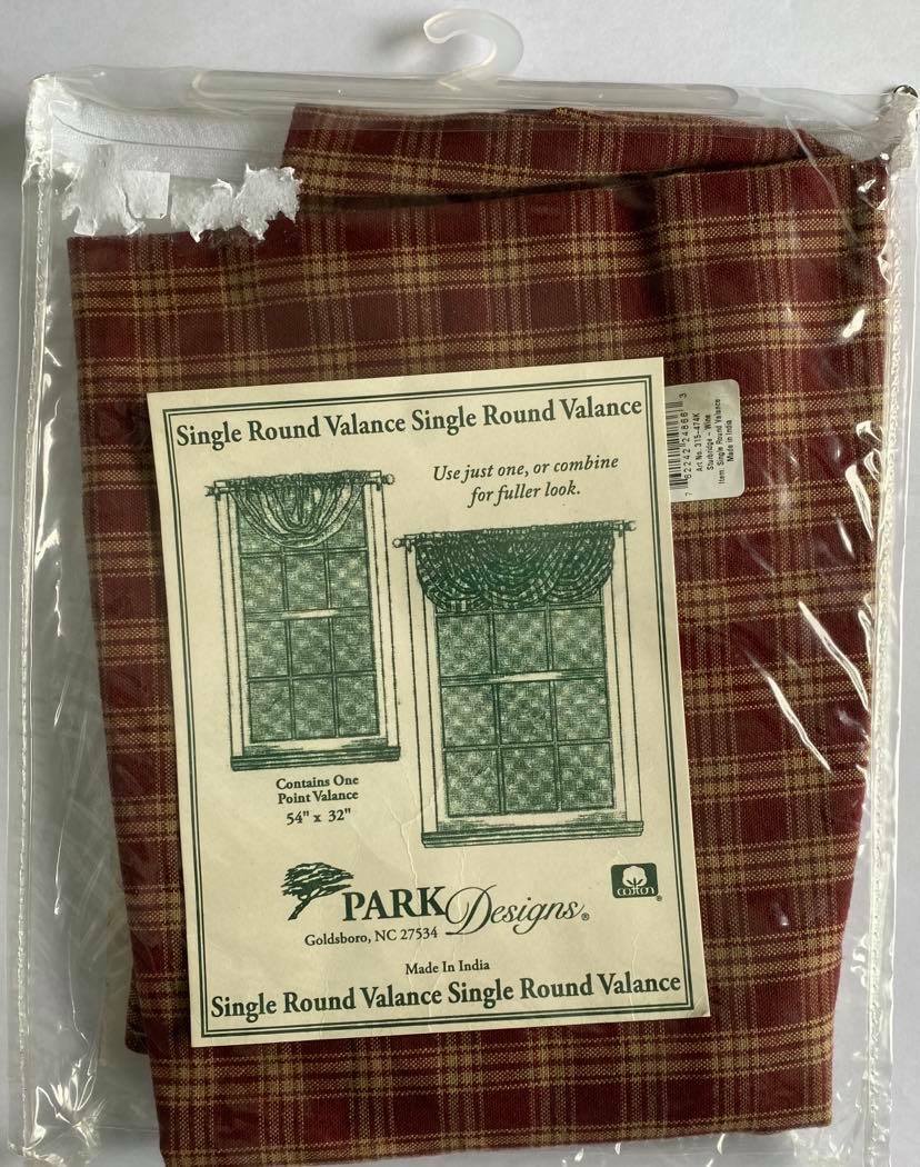 PD Sturbridge Wine Single Round Valance