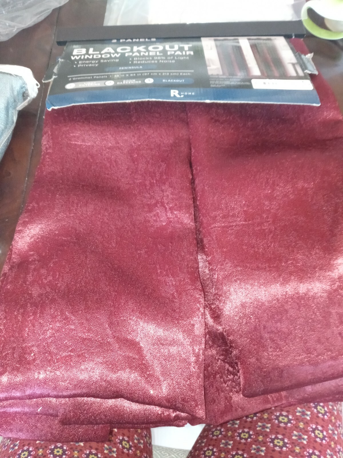 Blackout Window Panel Pair Burgandy 76 X 84