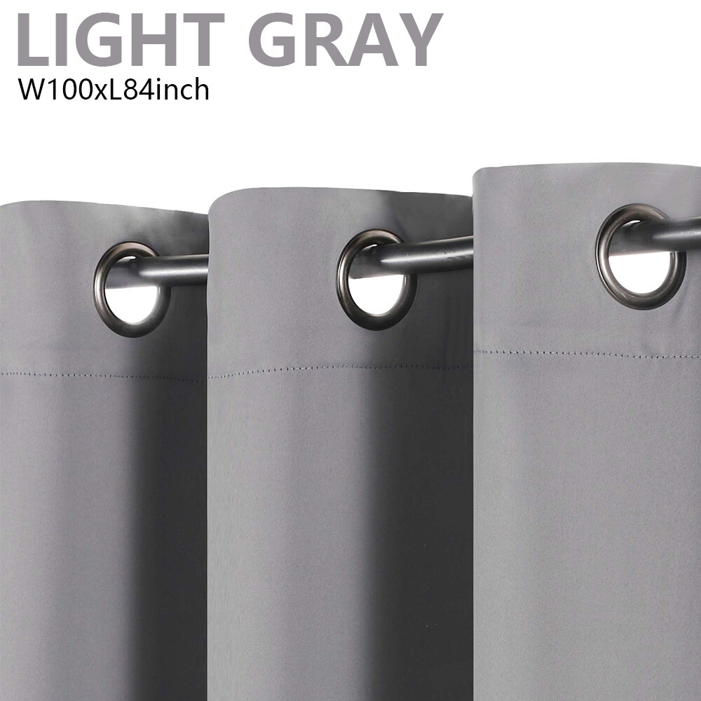 1x 2x Extra Wide Waterproof Outdoor Curtains for Patio Gazebo Blackout Drapes