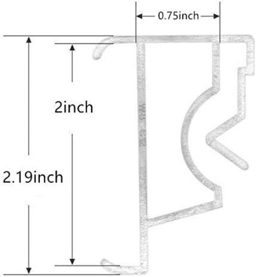 Valance Clips 10pcs 2inch Clear Plastic Hidden Retainer Holder for Window Bli…