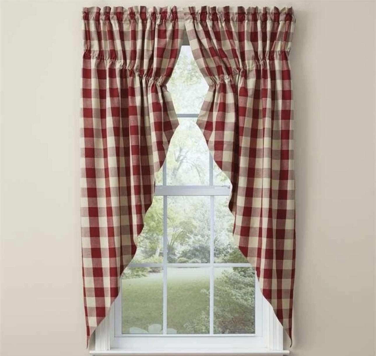 Park Designs- Wicklow Lined Gathered Swag – Garnet #113-462G New