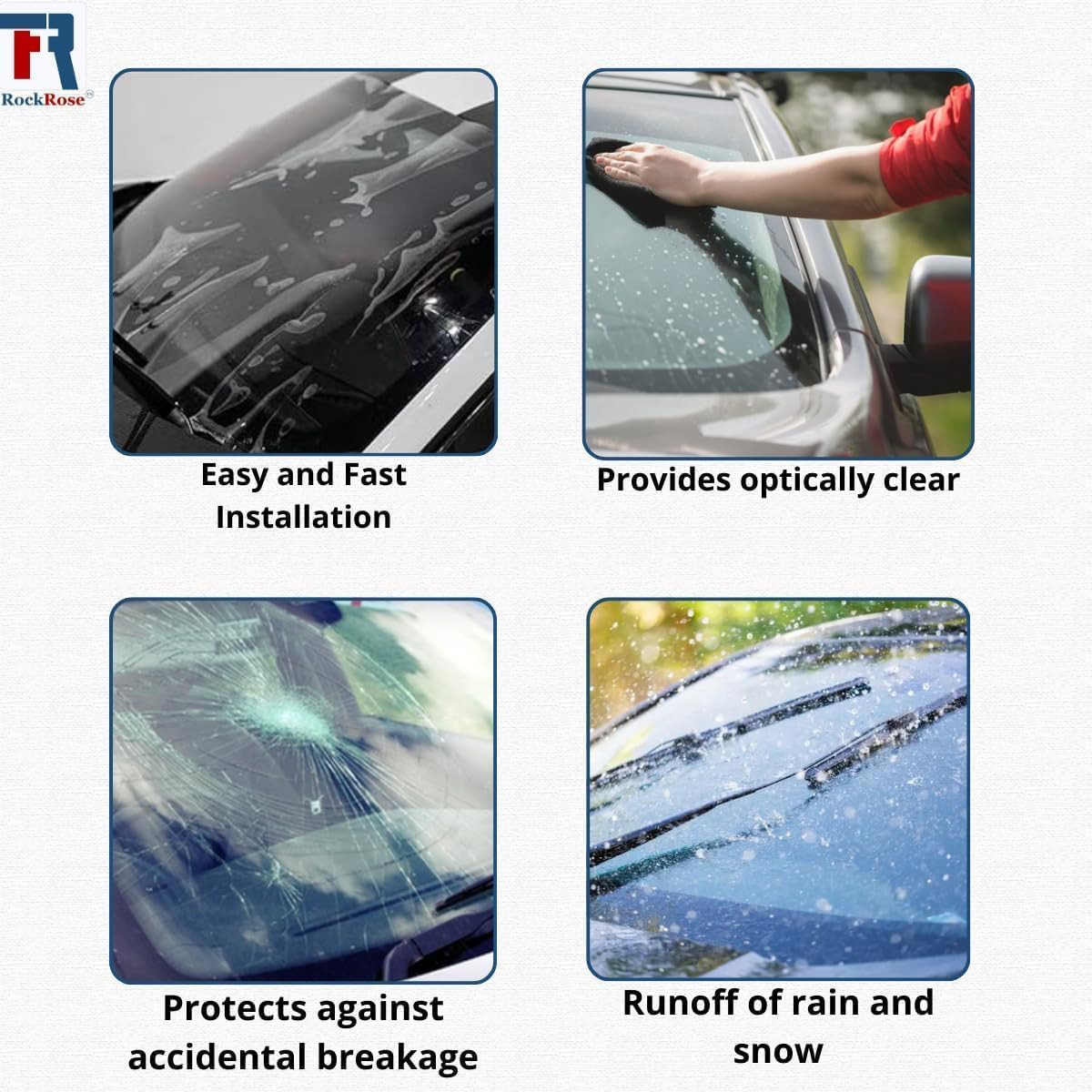 Windshield Protection Film – Scratch-Resistant UV Blocking 40″x5