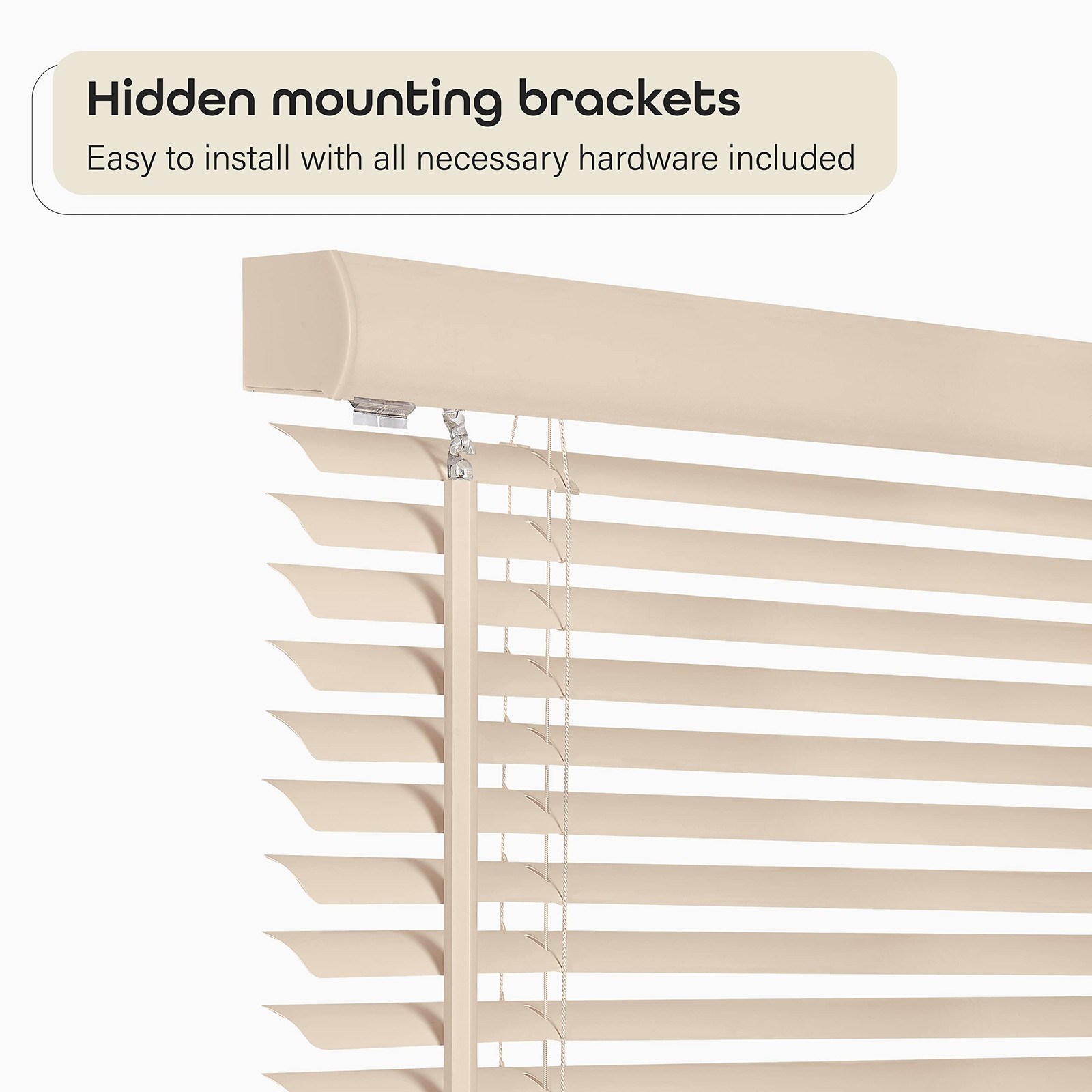 Cordless Light Filtering Mini Blind – 28 Inch Width, 48 Inch Length, 1 Slat S…