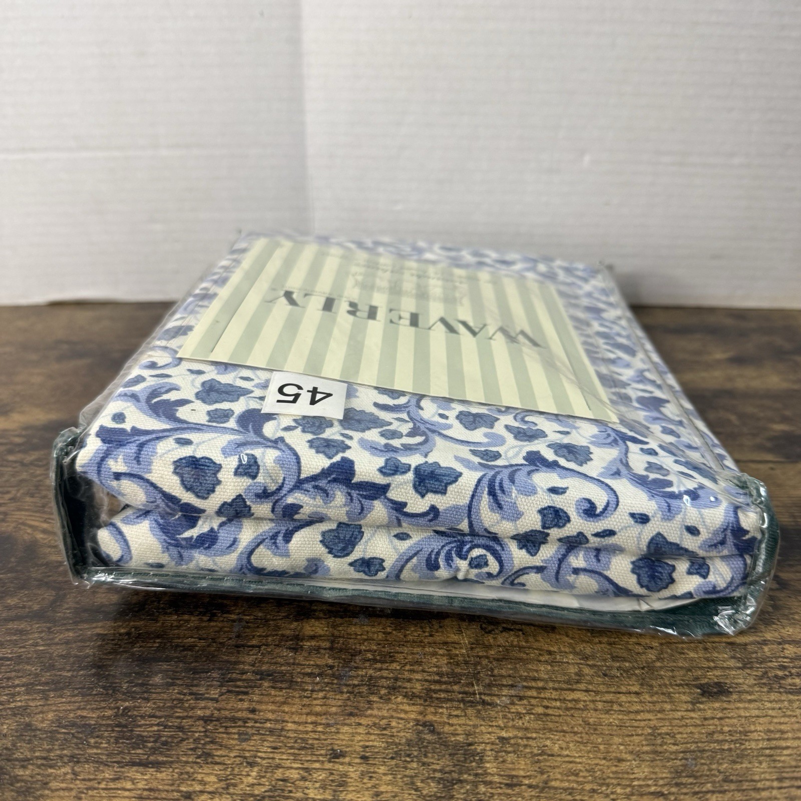 Waverly Amanda Window Valance Kerry Delft Blue White Floral 79 x 16 Cottage Core