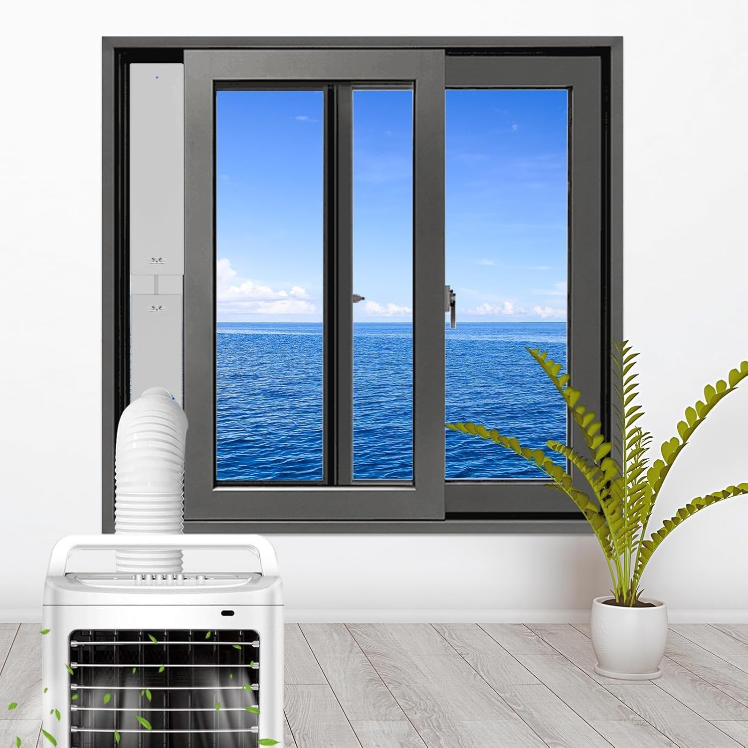 BAFOLLGY Window Dryer Vent Kit, Fit for Sliding Windows,for 4”/5”/6” Gray
