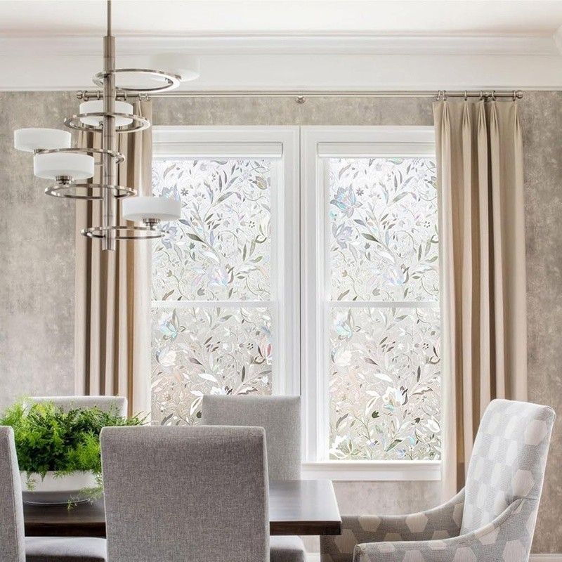 Frosted Window Film Static Cling Privacy Protection UV Blocking Decorative Vinyl