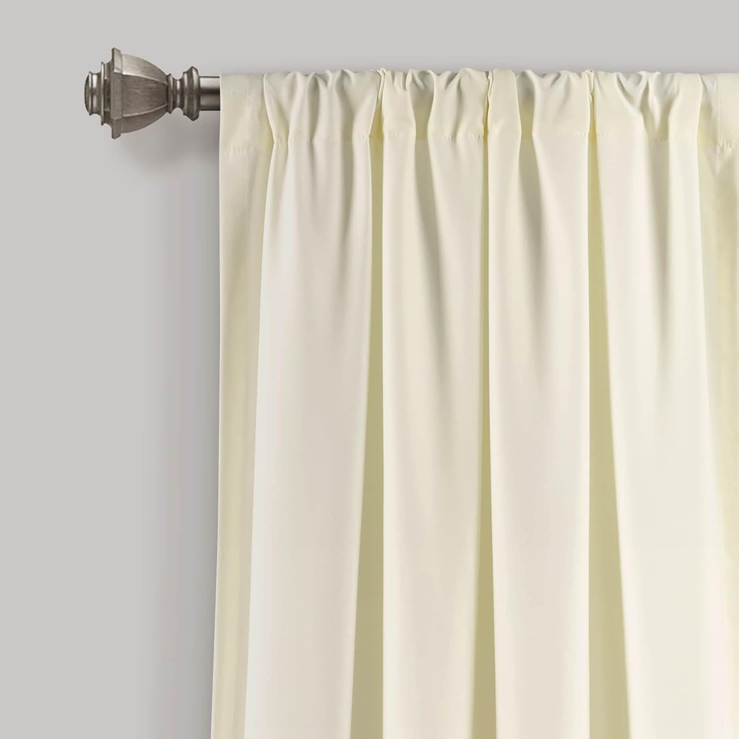 Allison Ruffle Light Filtering Window Curtain Panels Pair 40″ W X 84″ L White –