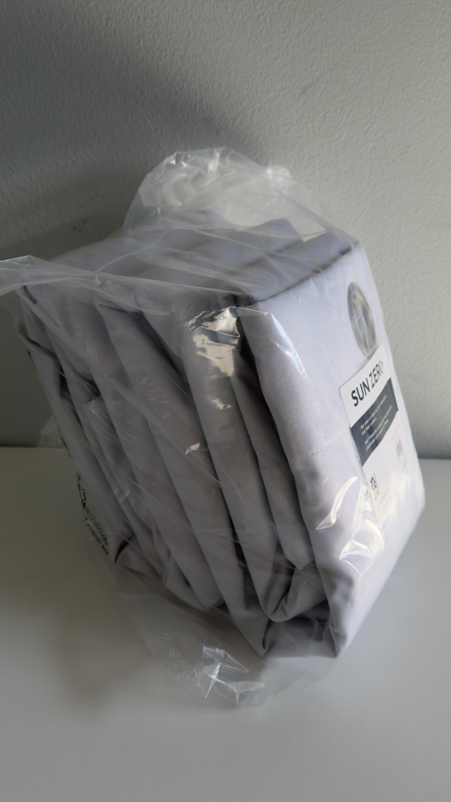 Sun Zero Lichtenberg Blackout Grommet Curtain Panels 100″x84″ White – New 2 Pack