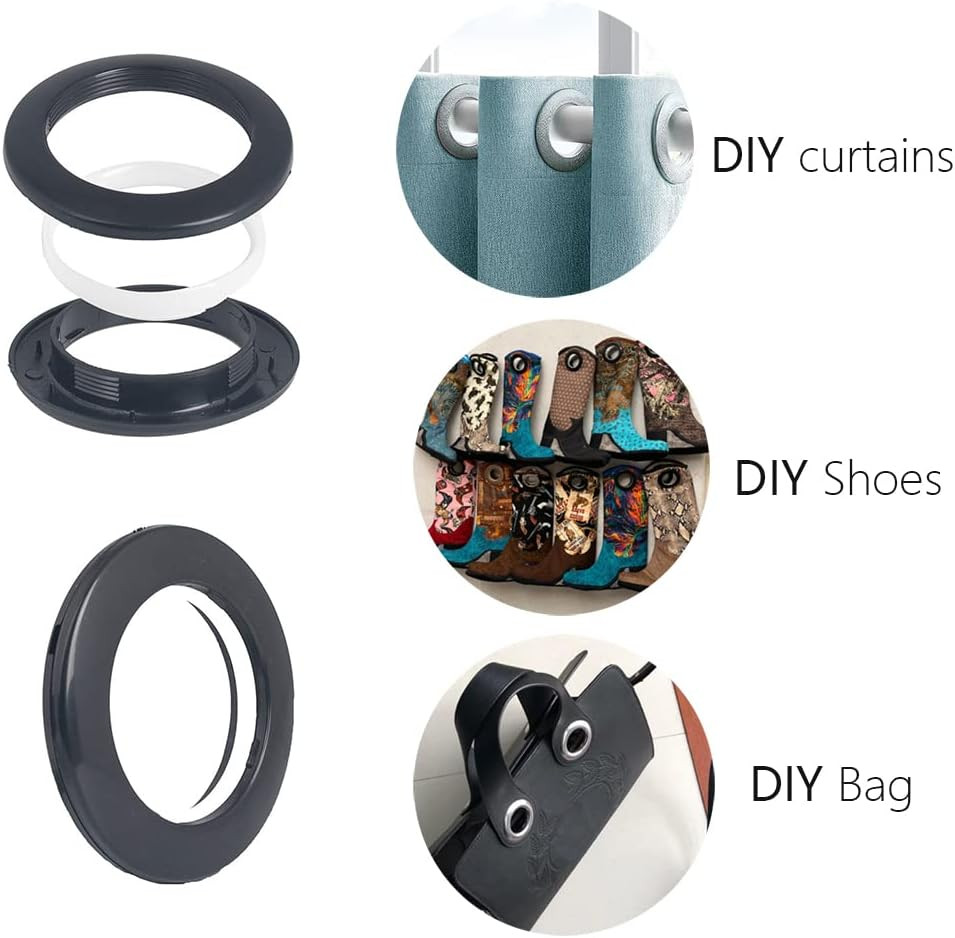 42 Pack Curtain Grommets Inner Diameter 1-9/16″(40Mm) Plastic Curtain Eyelet Rin