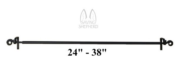 ADJUSTABLE WROUGHT IRON SCROLL CURTAIN ROD – Amish Blacksmith Handcrafted USA