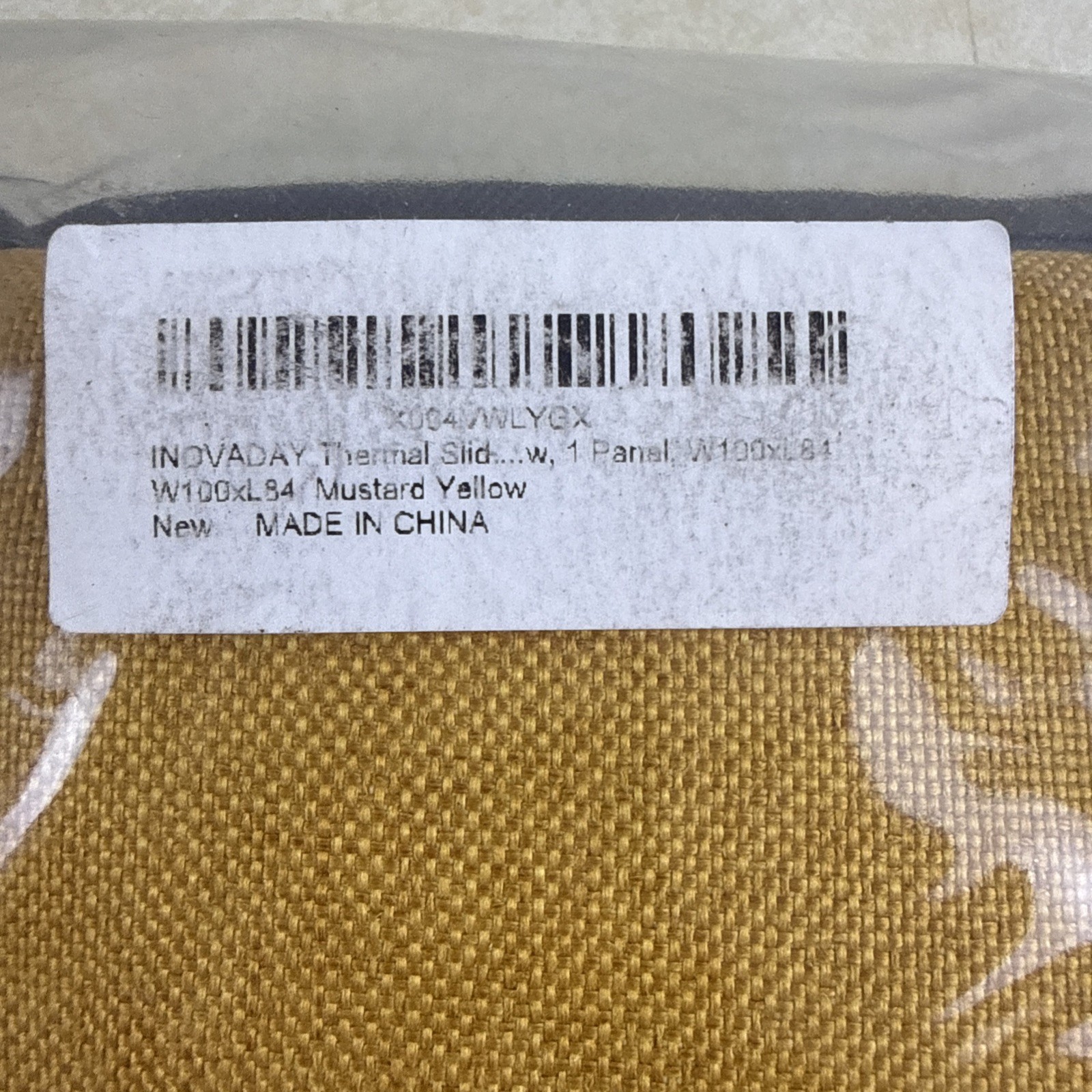 Beige 100% Blackout Linen Curtains 2‑Panel Set 100×84 Yellow Thermal Drapes- New