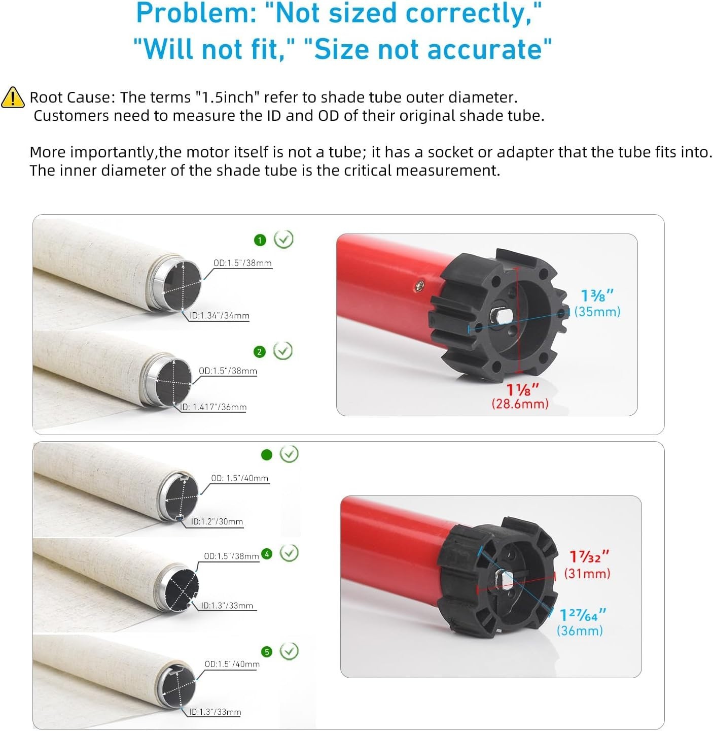 Roller Shade Motor Kit with Remote Control – Rechargeable ‘