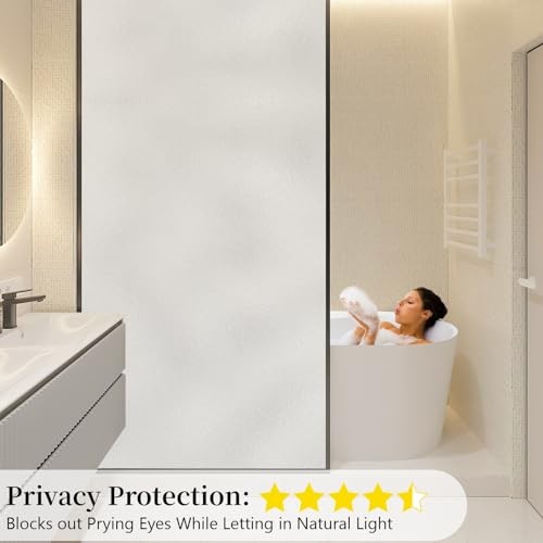 Frosted Glass Window Privacy Film Decorative, 35.4 x 78.7 35.4″x 78.7″ Pure