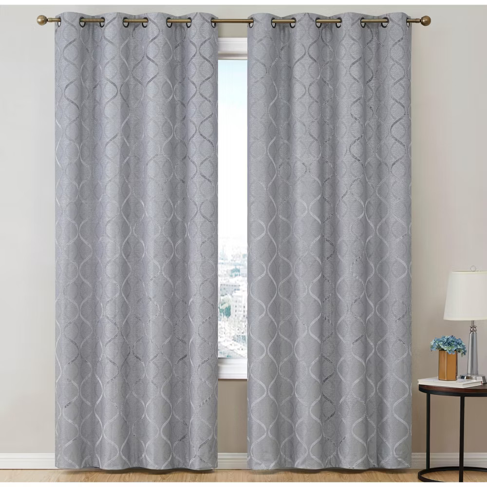 HLC.ME Versailles Lattice Flocked 100% Complete Blackout Thermal