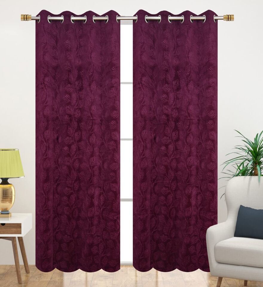 2 Piece Wine Room Darking Ringtop Grommet Door Window Curtains Set 5 7 9 Feet
