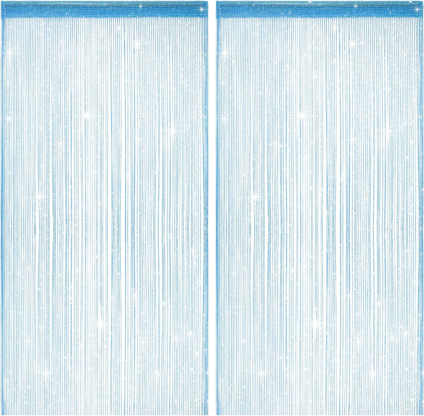2 Pack 39 X 79 Inch String Curtains for Doorway, Home Decor Sequin Glitter Strin