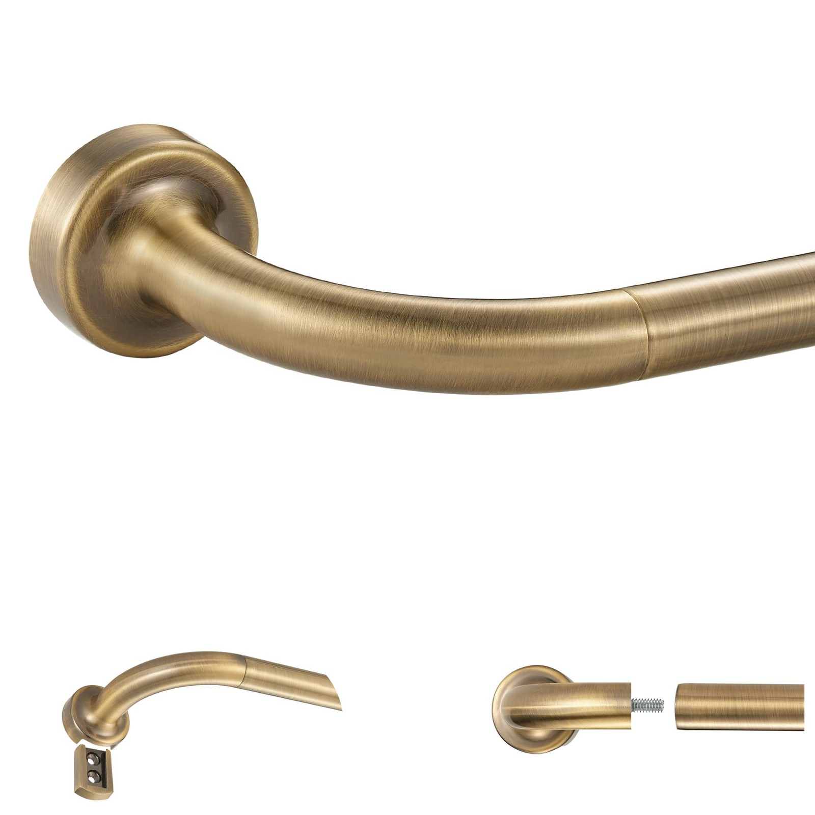 Antique Bronze Disc Curtain Rods, 28-48 Inches Window Curtain Rod,Adjustable …