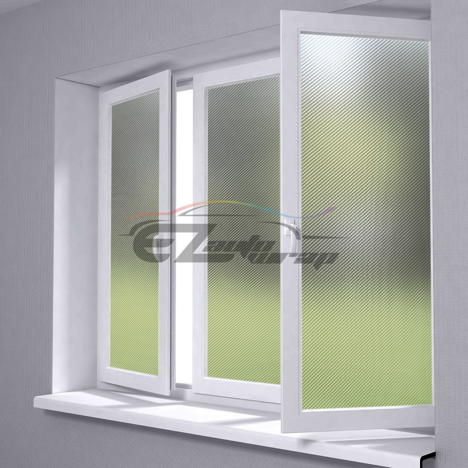 *12″x60″ Carbon Fiber Frosted Film Glass Home Bathroom Window Security Privacy