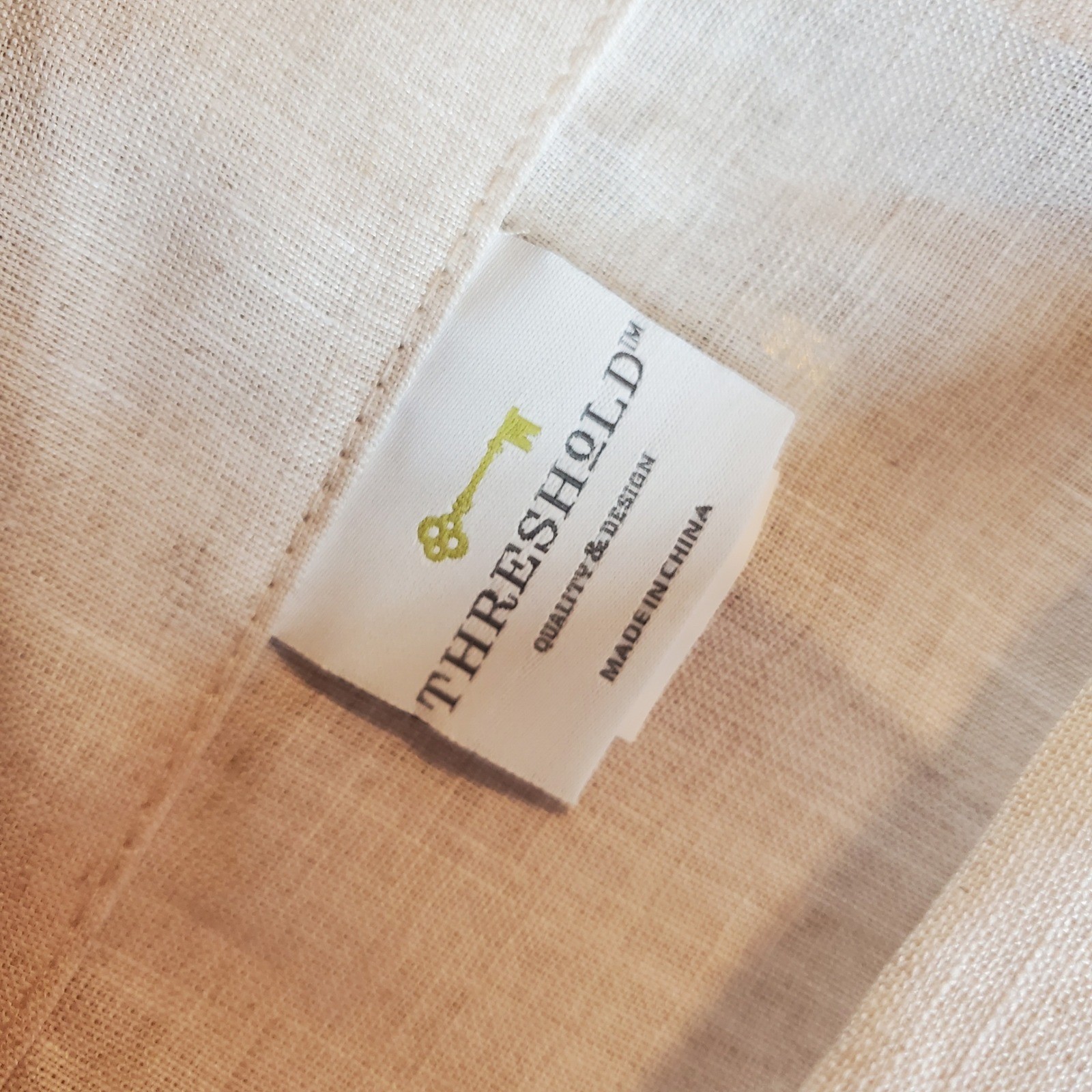 Threshold 100% Linen Light Filtering Curtain Panels 54×95 Natural Beige 2pc