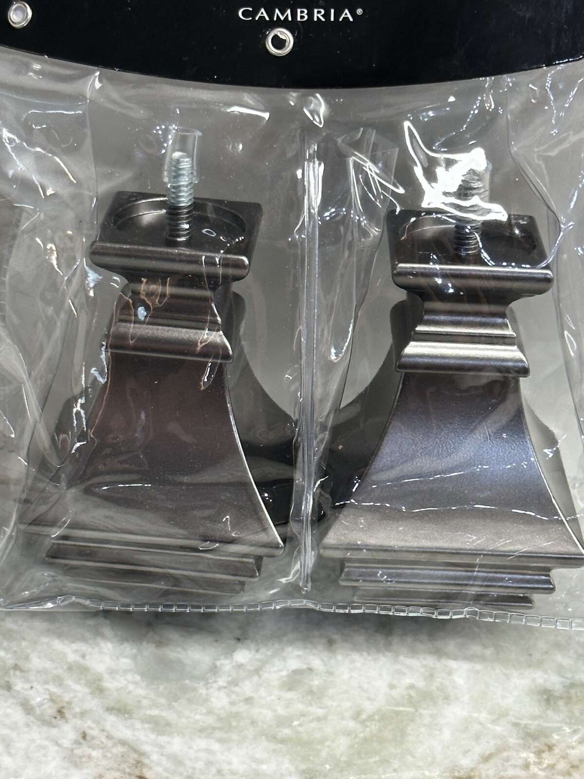 Cambria Classic Finials Graphite Complete Park Square-Classic Set Of 2