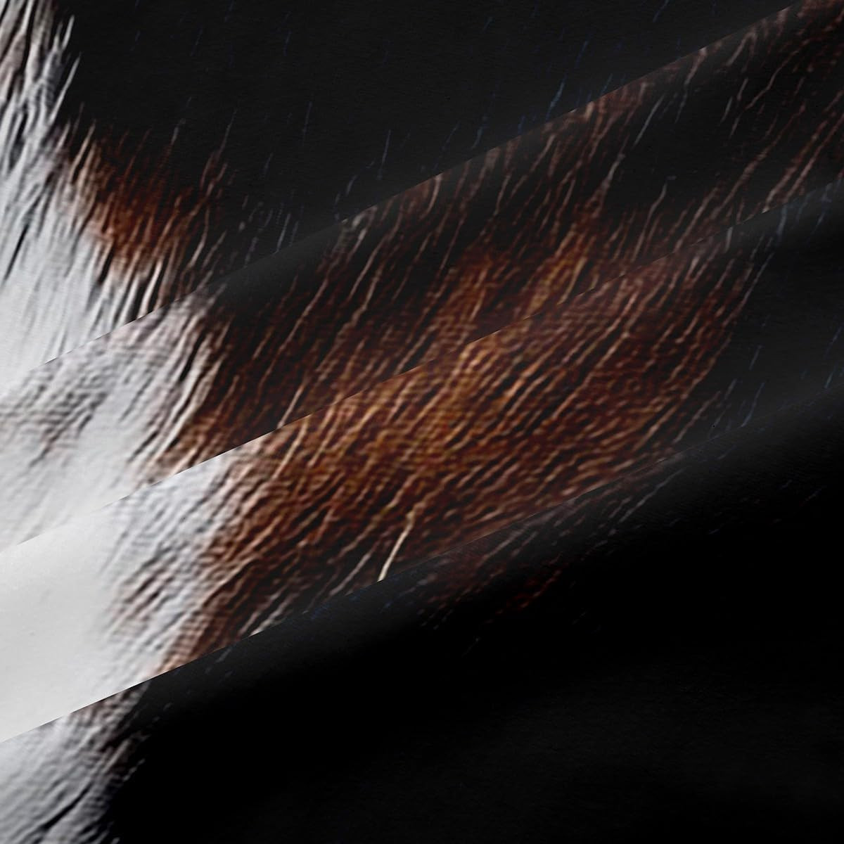 Brown Cowhide Window Curtains Western Black White Cow Print Curtains for Bedroom
