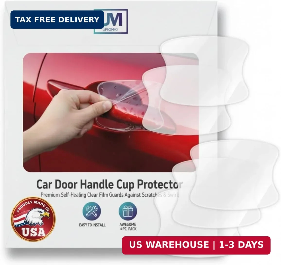 5 Pack Car Accessories Car Cover Door Handle Cup Protector Clear Film | Made wit