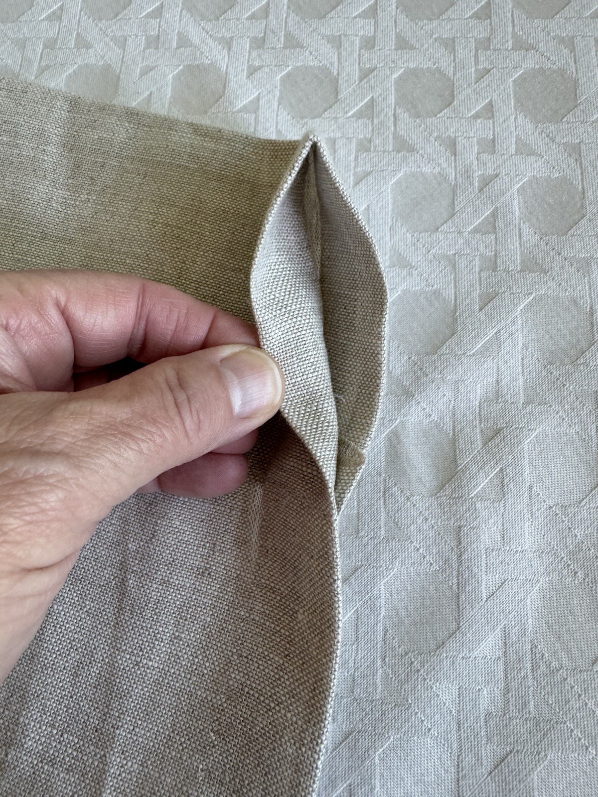 Restoration Hardware RH Belgian Opaque Linen Drapery 84″ Pair Color Sand NEW