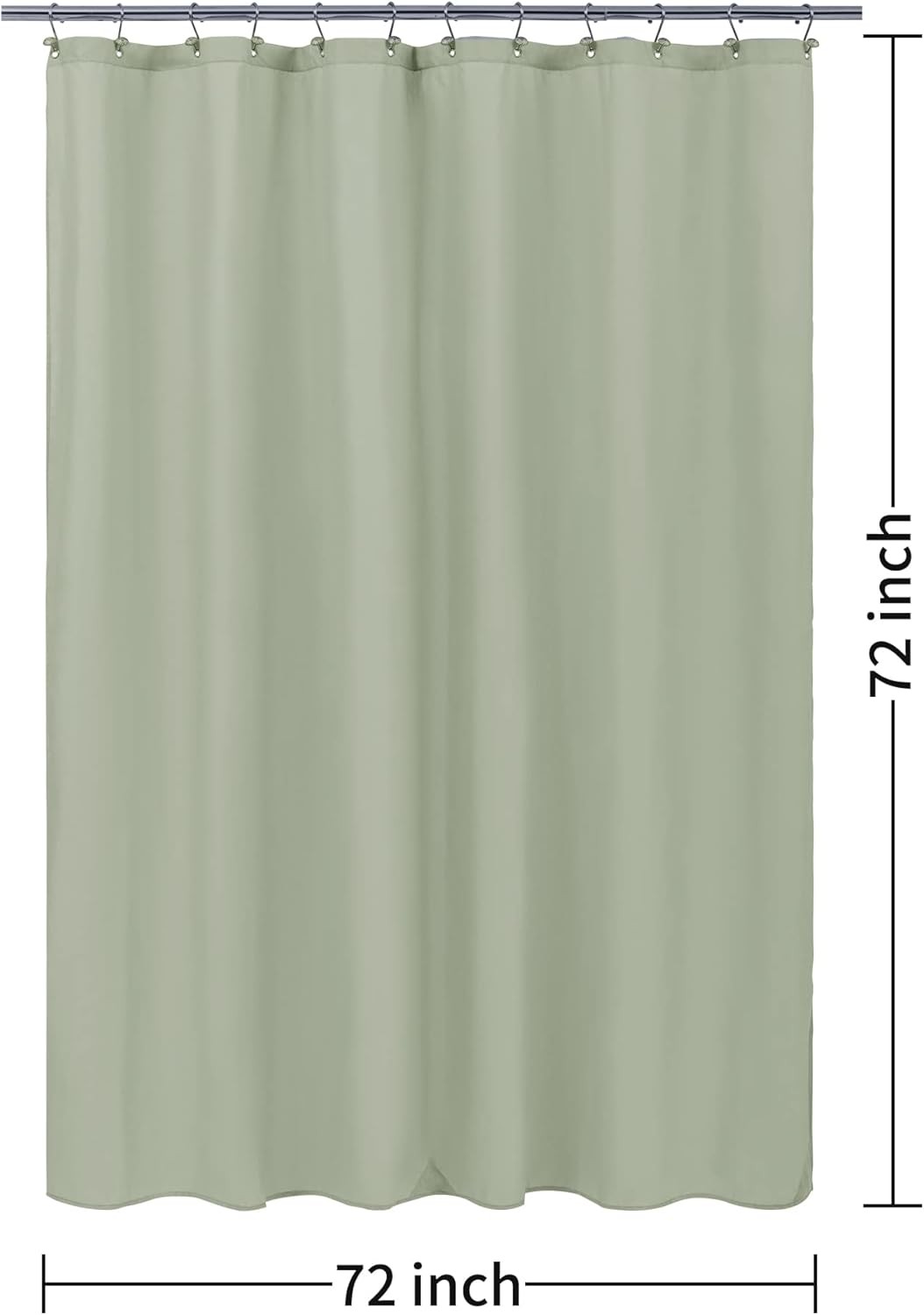 ALYVIA SPRING Sage Green Fabric Shower 72″W x 72″L (Pack of 1), Desert