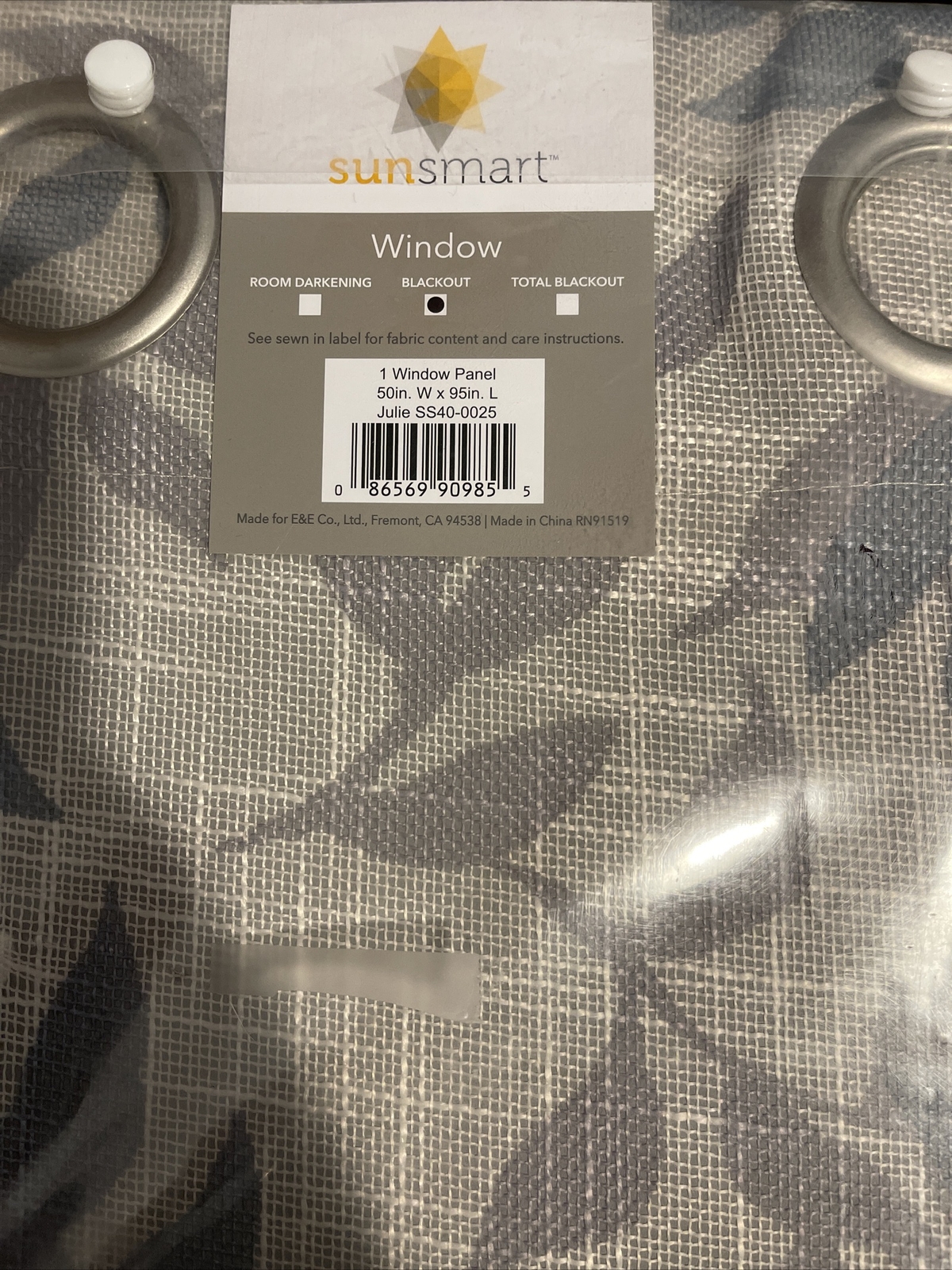 Sunsmart Printed Botanical Blackout Panel SS40-0025